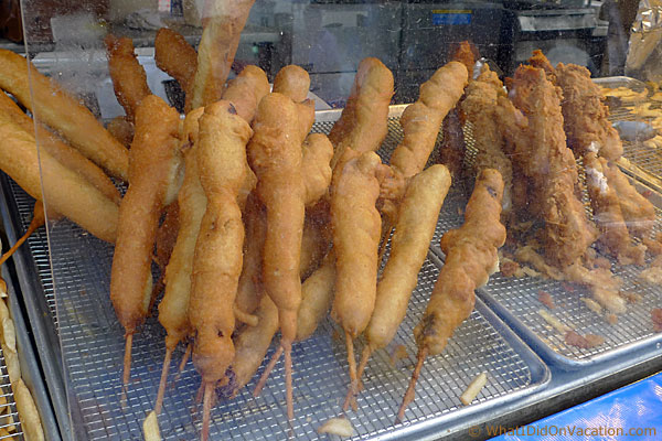 Melbourne Art Festival fried chicken on a stick