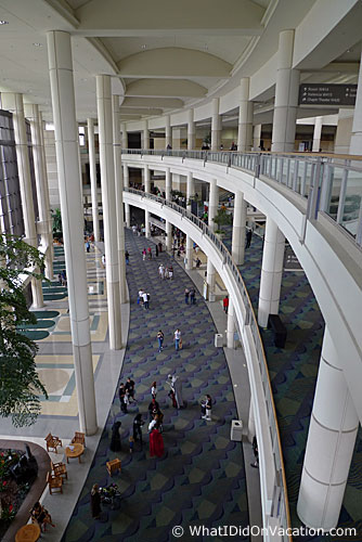 the lobby of the Orange County Convention center